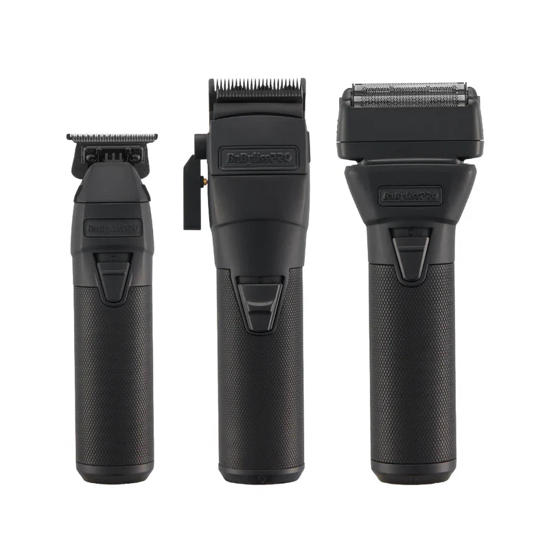 BaByliss PRO FXONE BlackFX Clipper (FX899MB), Trimmer (FX799MB), & Shaver (FX79FSMB) SET